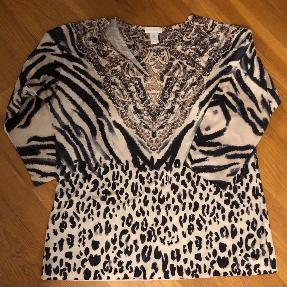 Chico’s Animal Print Top